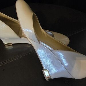 Alex Marie Cream Flats with Silver Accents